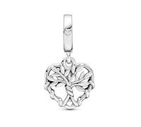 PANDORA Heart Family Tree Dangle Charm - Sterling Silver Bracelet Charm Compatible Moments - Gift for Her - No Box