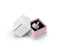Pandora Heart & Mum Dangle Charm - Sterling Silver Bracelet Charm Compatible with Pandora Moments - Gift for Her - With Gift Box