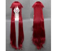Pandora Hearts Alice Red Wine Long Straight Styled Fluffy Heat-resistant Fiber Hair Cosplay Costume Wigs Perucas KUZZ99947