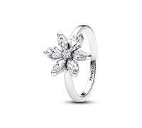 PANDORA Herbarium 193000C02 Women's Ring Sparkling Flower, 52, Sterling Silver, Cubic Zirconia