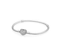 Pandora Bracelet 590727CZ Moments Bracelet Silver HeartPava