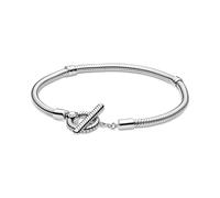 Pandora Icons Snake chain sterling silver T-bar bracelet, 19