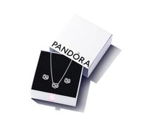 PANDORA Infinity Gift Set - Sparkling Infinity Heart Stud Earrings & Sparkling Infinity Heart Collier Necklace - Jewellery Set With Gift Box