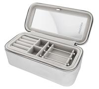 PANDORA Women's Jewellery Organiser Original Jewellery Box for Women and Girls Travel Jewellery Box Grey (200 x 101 x 85 mm)