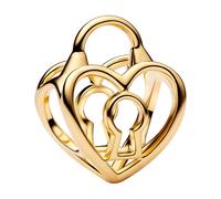 Pandora Jewelry Charm Gold Plated Open Worked Heart Lock 764358C00