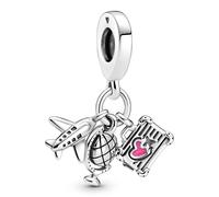 Pandora Jewelry Charm Pendant Airplane, Globe And Suitcase 799435C01