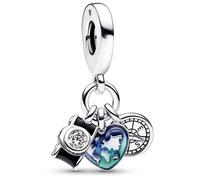 Pandora Jewelry Charm Pendant Camera, Heart & Compass 792703C01