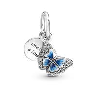 Pandora Jewelry Charm Pendant Silver Blue Butterfly 790757C01