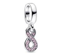 Pandora Jewelry Charm Pendant Sparkling Infinity Pink Silver 792766C01