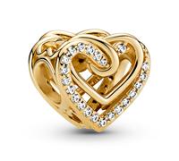 Pandora Jewelry Charm Sparkling Twisted Heart Gold 769270C01