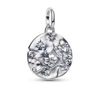 Pandora Jewelry Medallion Charm Pendant Silver Cherry Blossom 794085C01