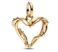 Pandora Jewelry Pendant Gold-Colored Heart With Barbed Wire 762526C00