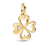 Pandora Jewelry Pendant Heart Four Leaf Clover Gold 763034C01