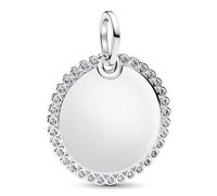 Pandora Jewelry Pendant Silver Round Engraving Plate 394007C01