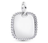 Pandora Jewelry Pendant Silver Square Engraving Plate 394009C01
