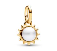 Pandora Jewelry Pendant Sun With Pearl Gold Colored 763035C01
