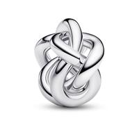PANDORA Moments Infinity Knot Charm Made of Sterling Silver, Compatible Moments Bracelets, 793755C00, 13,3x12,5x7,7 mm, Sterling Silver, No Gemstone