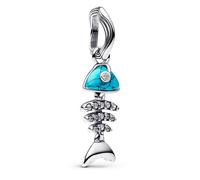 Pandora Jewelry Silver Charm Pendant Turquoise Herringbone 793894C01