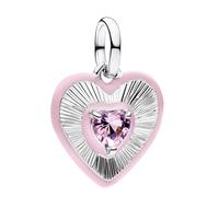 Pandora Jewelry Silver Pendant Radiant Heart Pink 794409C01
