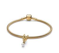 Pandora Jewelry Starter Set Women's Bracelet Gold Wrapped Heart 21118