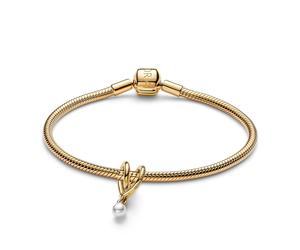 Pandora Jewelry Starter Set Women's Bracelet Gold Wrapped Heart 21118