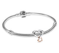 Pandora Jewelry Women's Bracelet Starter Set Silver Two-Tone Infinity Heart
