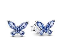 Pandora Jewelry Women's Earrings Silver Studs Butterfly Blue 294230C01