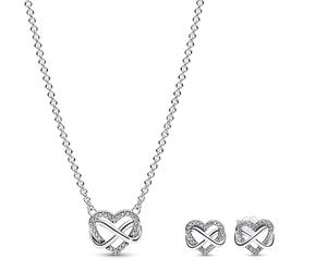 Pandora Jewelry Women's Gift Set Sparkling Infinity Heart 68321