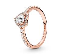 Pandora Jewelry Women's Ring Sparkling Heart White 188421C02