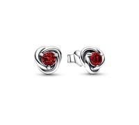 Pandora July True Red Eternity Circle Stud Earrings, No Box