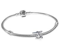 Pandora Ladies Bracelet Starter Set Sterling Silver 925 Blue Pendant