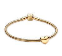 Pandora Ladies Charm Bracelet Gift Set Be Love Heart Gold 18 19 20 21cm