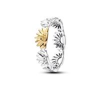 Pandora Sunflower Two-Tone Band Ring - 54