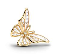 Pandora Large Open Butterfly Charm with 14K Gold Plated Cubic Zirconia and Resin Compatible with Pandora Moments 764487C01