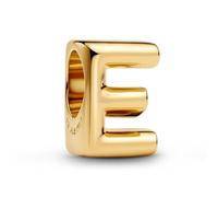 PANDORA Letter E Alphabet Mini Charm 14K Gold Plated Sterling Silver Moments Compatible 6.2x8.2x5.5mm 763951C00