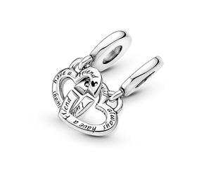Pandora Linked Sister Hearts Split Dangle Charm 799538C01