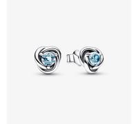 PANDORA March Birthstone Eternity Circle Stud Earrings 292334C09