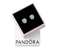 Pandora March Sea Aqua Blue Eternity Circle Stud Earrings, Gift Box