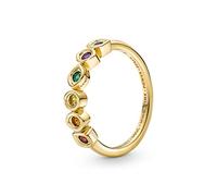 Pandora Marvel Infinity 14k Gold-plated Ring in Green, Blue, Red, Purple, Honey, and Yellow Crystal