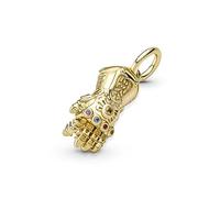 Pandora Marvel The Avengers Infinity Glove Charm Bead Marvel x Pandora Collection in 14K Gold Plated Alloy with Crystals 760661C01, one size, Sterling