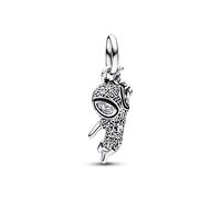 Pandora Marvel Spider-Man Pave Charm Sterling Silver with Cubic Zirconia Stones Marvel x Collection Compatible Moments Bracelets 392353C01, one size, Sterling Silver, Cubic Zirconia