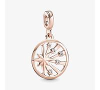 PANDORA ME 14ct Rose Gold Plated Cubic Zirconia Rays Of Life Medallion Charm 789676C01