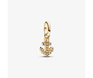 PANDORA ME 14ct Yellow Gold Plated Cubic Zirconia Anchor Mini Dangle Charm 763369C01
