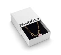 PANDORA ME 14K Gold-Plated Double Link Chain Necklace | 14k Gold-Plated Double Link Chain Necklace with Openable Connectors & a Carabiner Clasp, for Medallion Charms