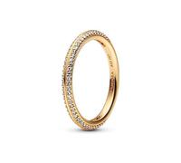 PANDORA ME 14K Gold-Plated Pavé Ring With Cubic Zirconia, Size 60, No Box