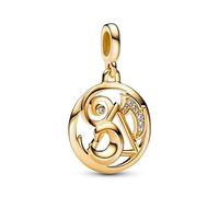 Pandora ME 14K Gold-Plated The Elements Medallion Charm With Cubic Zirconia, No Box