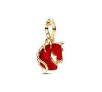 Pandora Charms Fire Red Murano Glass Horse Pendant Charm 764431C01