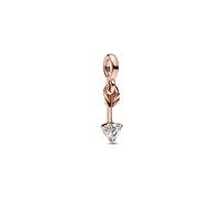 Pandora ME Arrow 14k rose gold-plated mini dangle with clear cubic zirconia