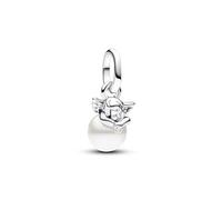 Pandora ME Cupid angel sterling silver mini dangle with treated freshwater cultured pearl