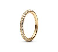 PANDORA ME 14K Gold-Plated Pavé Ring With Cubic Zirconia, Size 54, No Box